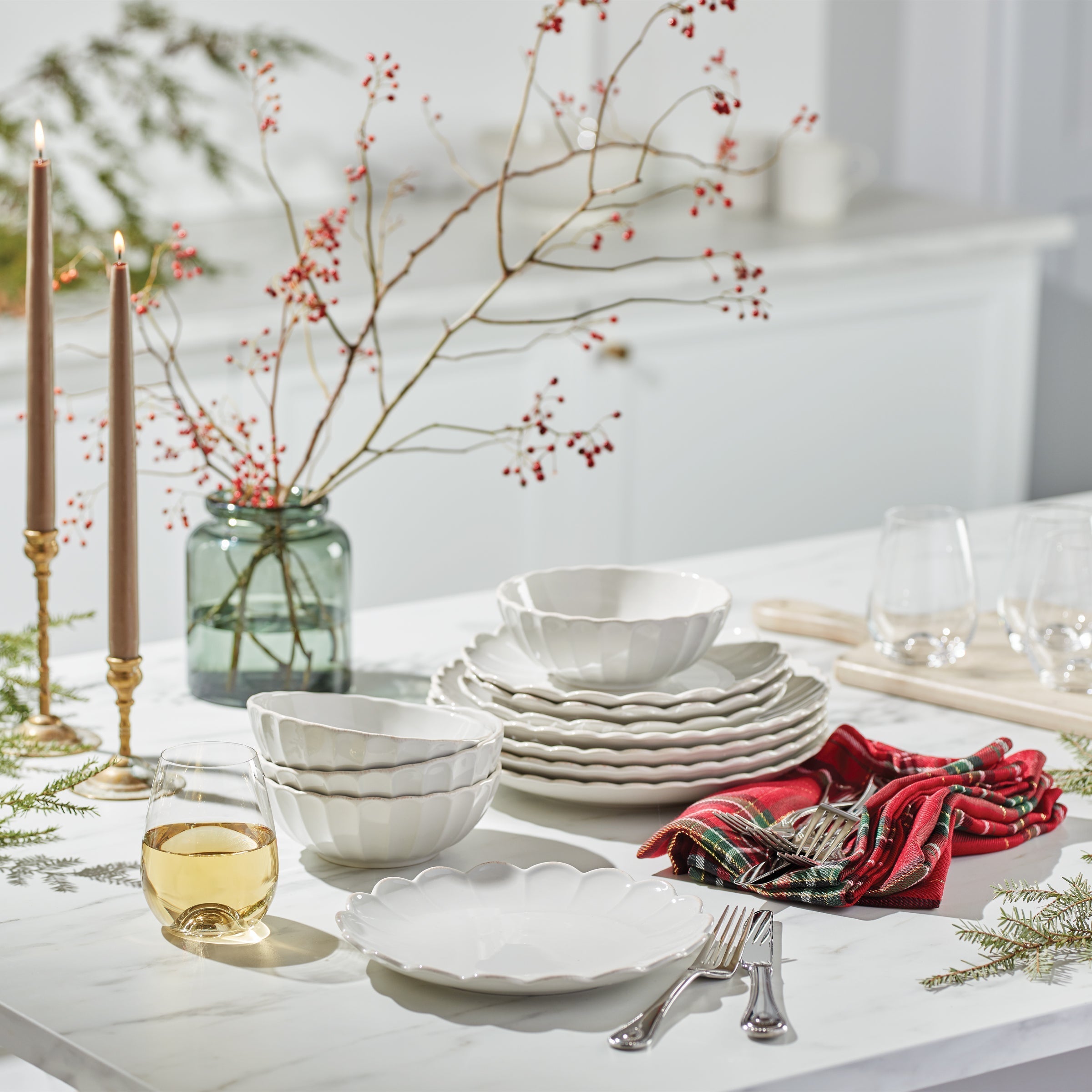 Lenox Westmore French Perle Scallop White 4-Piece Place Setting - Image 16