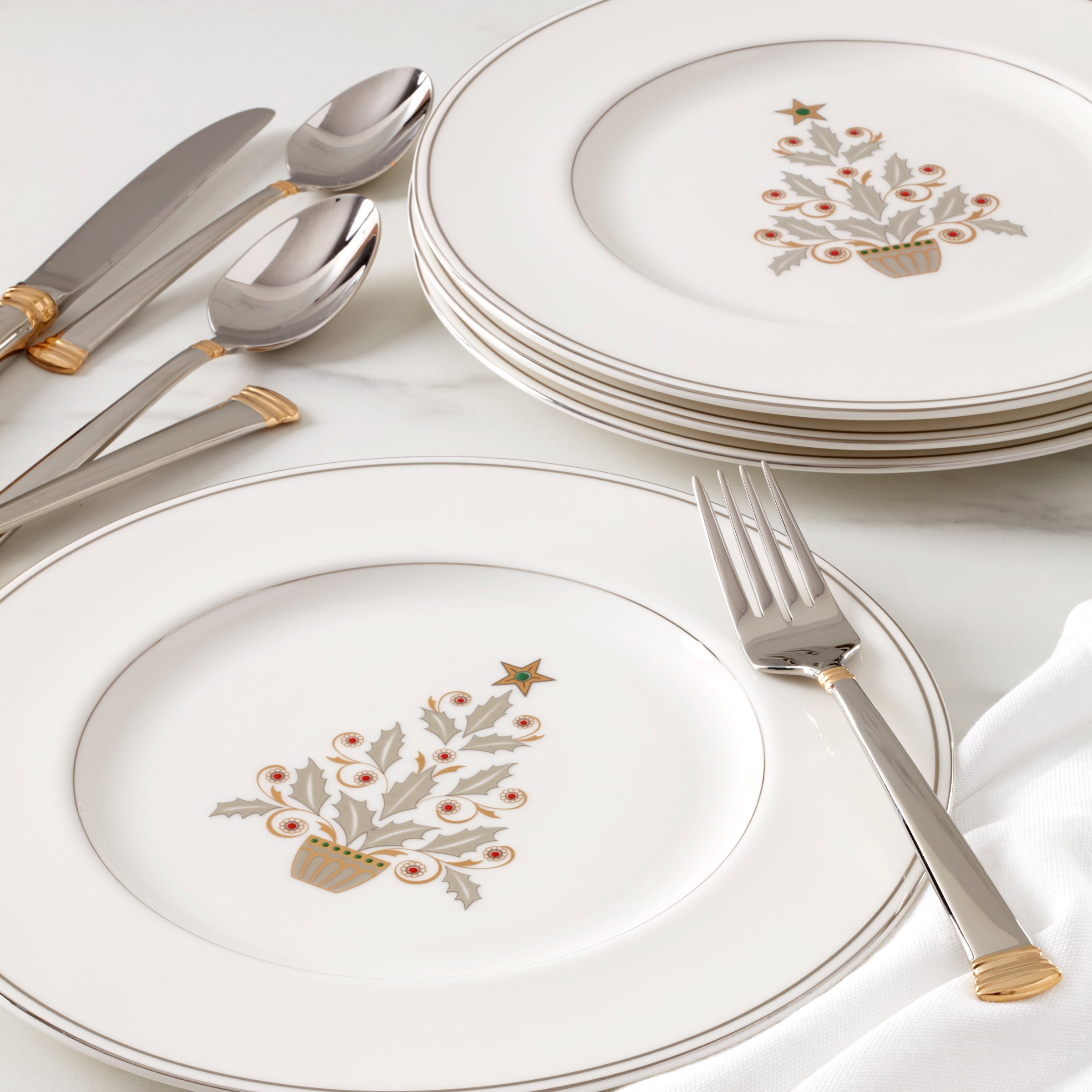 Lenox Westmore Federal Platinum Tree Accent Plates, Set of 4 - Image 2
