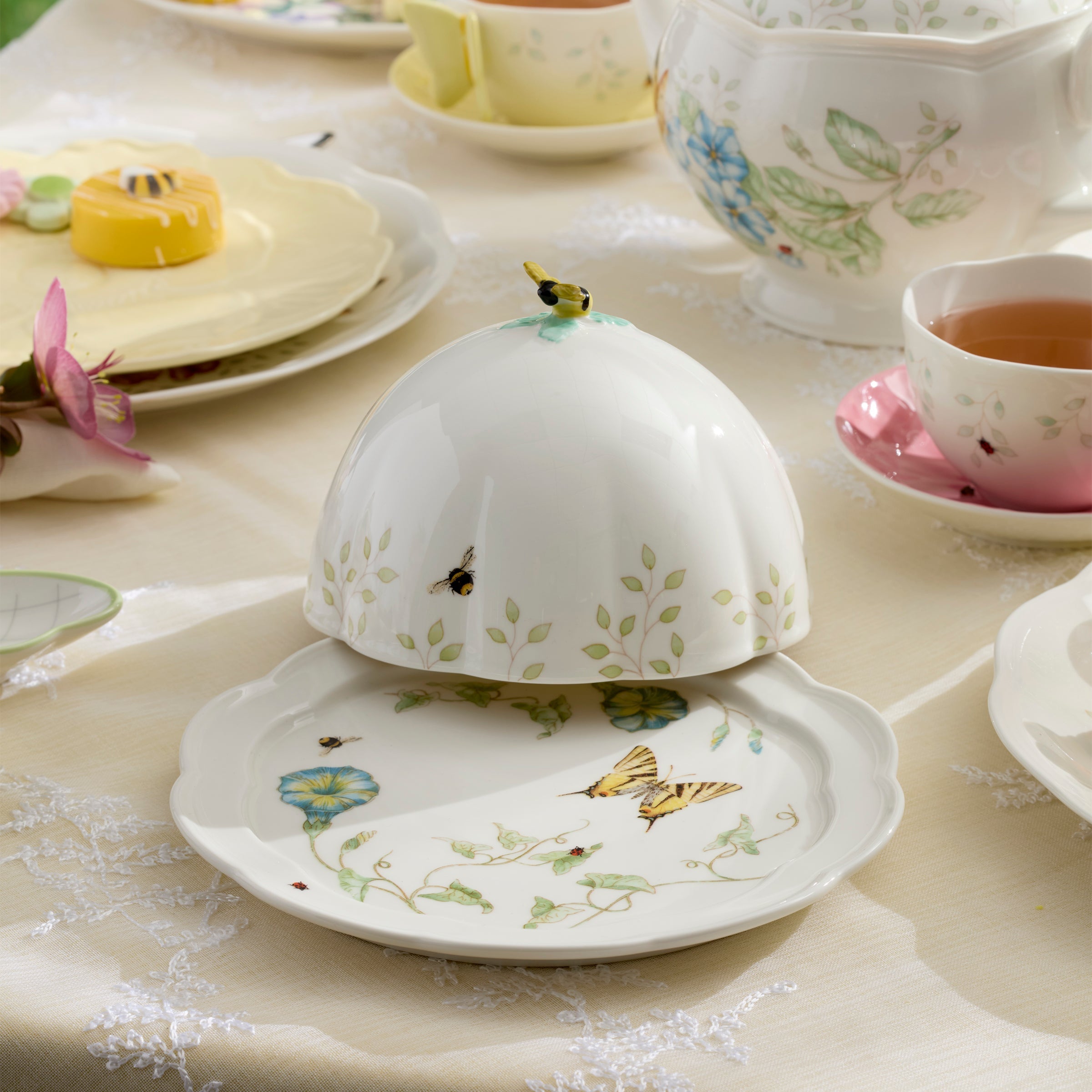 Lenox Westmore Butterfly Meadow Covered Butter Dish - Image 4