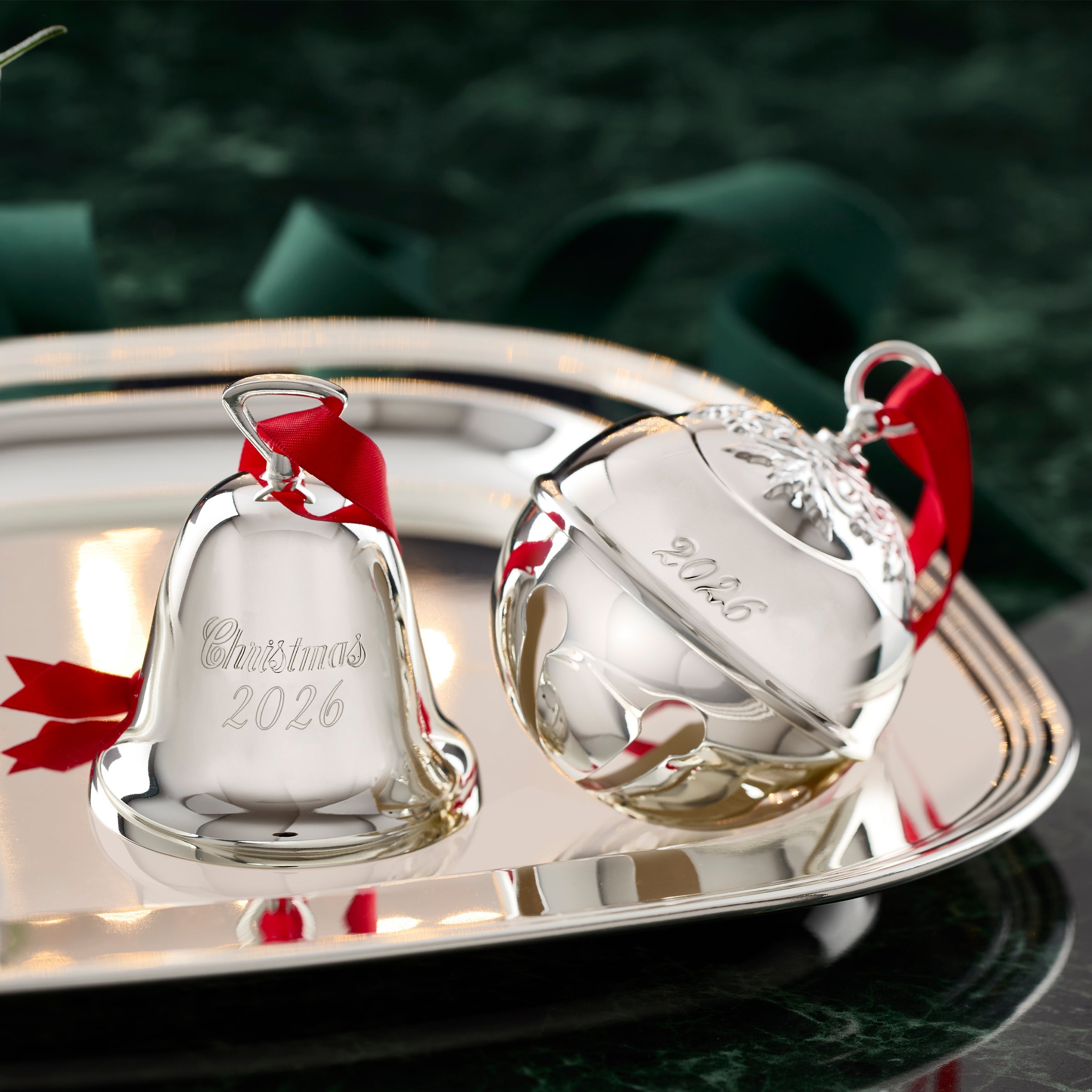 Lenox Westmore 2026 Silverplate Christmas Bell Ornament - Image 2