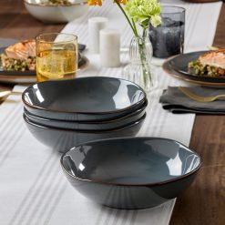 Alternative view of Lenox Westmore Organic Shades Gray Pasta Bowls, Set of 4