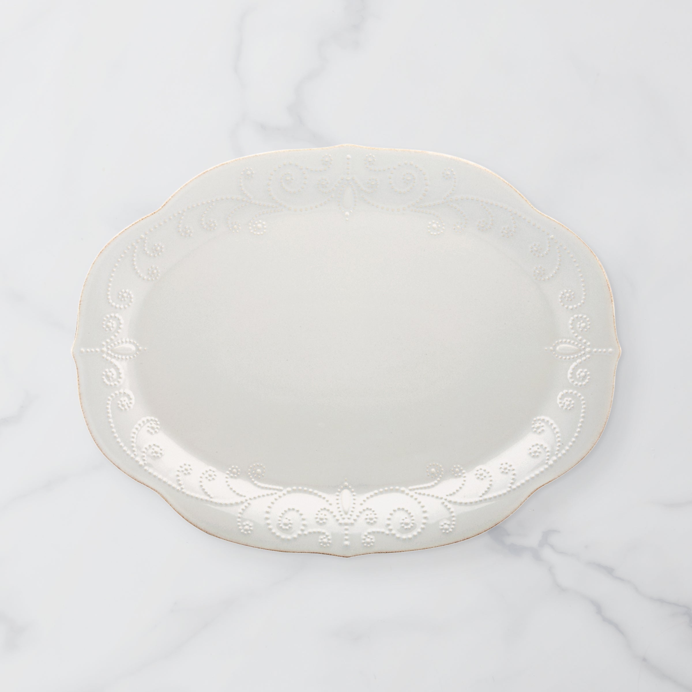 Lenox Westmore French Perle White Oval Serving Platter