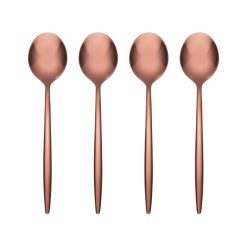 Lenox Westmore Gaze Copper Mirror Demitasse Spoons, Set of 4
