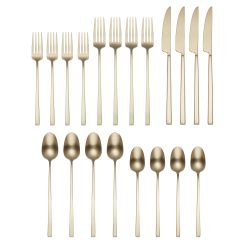 Alternative view of Lenox Westmore Damaris Champagne Satin 20-Piece Flatware Set