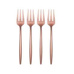 Lenox Westmore Gaze Copper Mirror Cocktail Forks, Set of 4