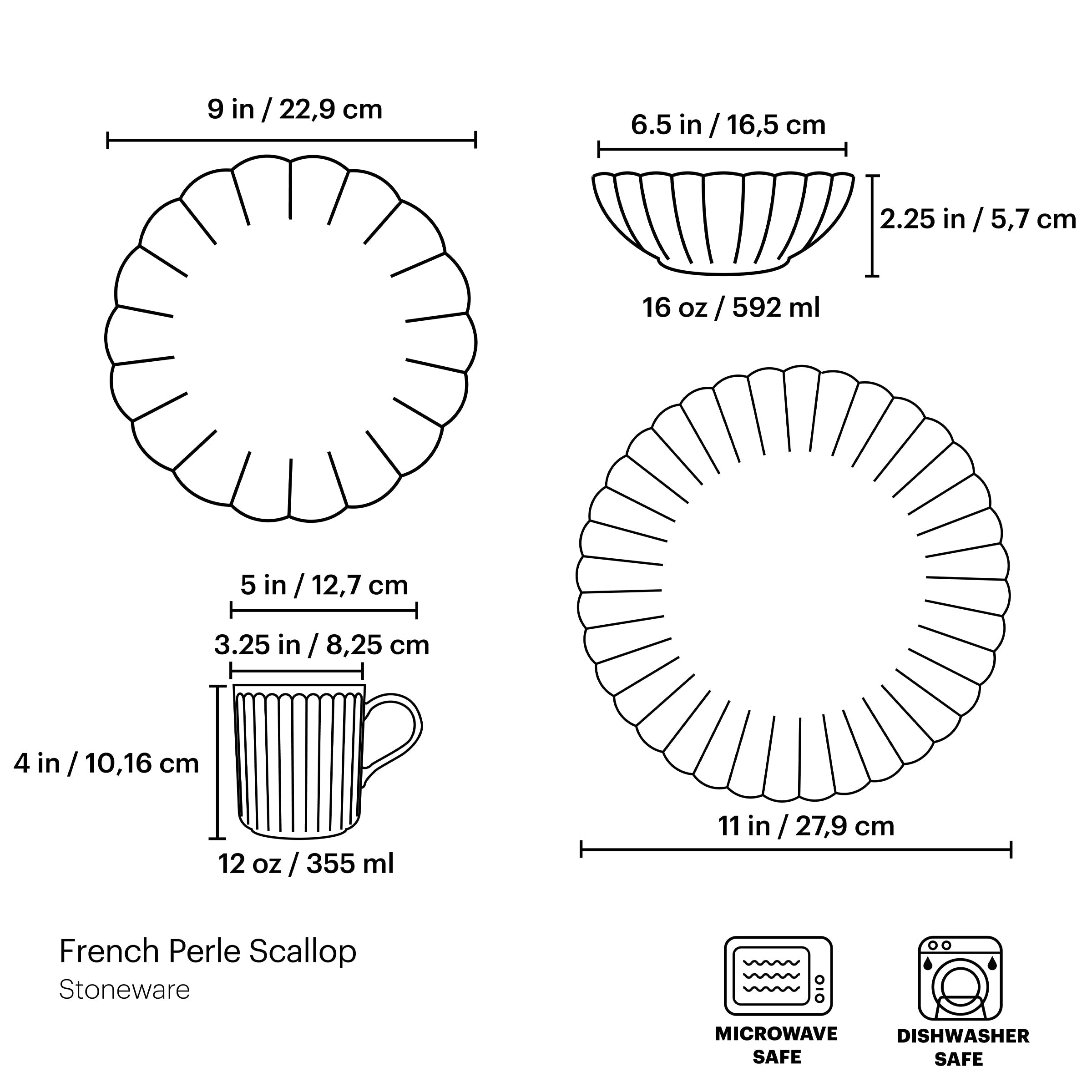 Lenox Westmore French Perle Scallop White 4-Piece Place Setting - Image 17