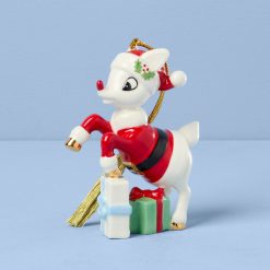 Lenox Westmore Rudolph in a Santa Suit Ornament