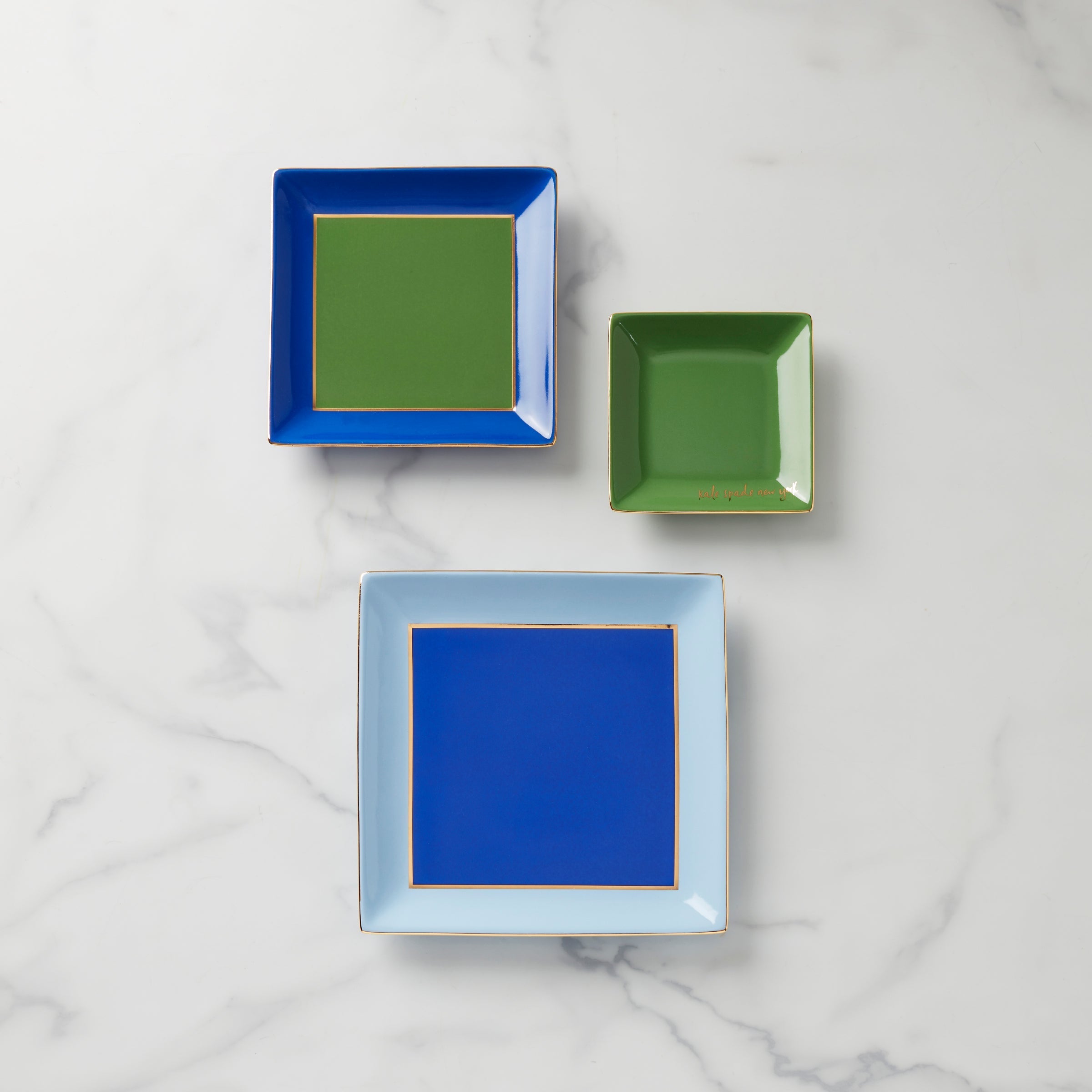 Lenox Westmore Make It Pop Cool Blue 3-Piece Tray Set