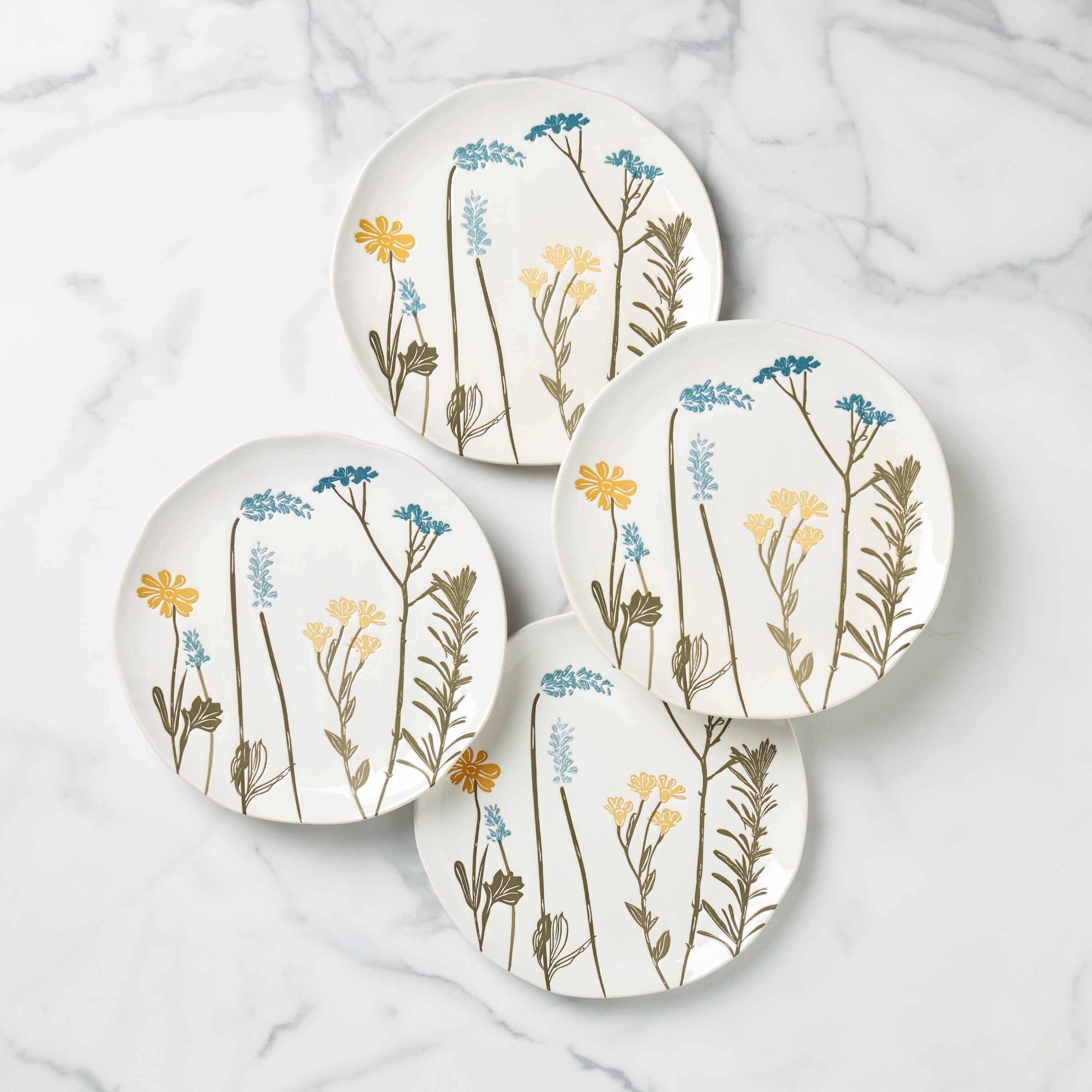 Lenox Westmore Wildflowers Accent Plates, Set of 4