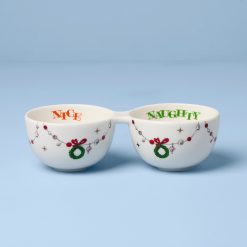 Lenox Westmore Merry Grinchmas Naughty or Nice Double Dip Bowl
