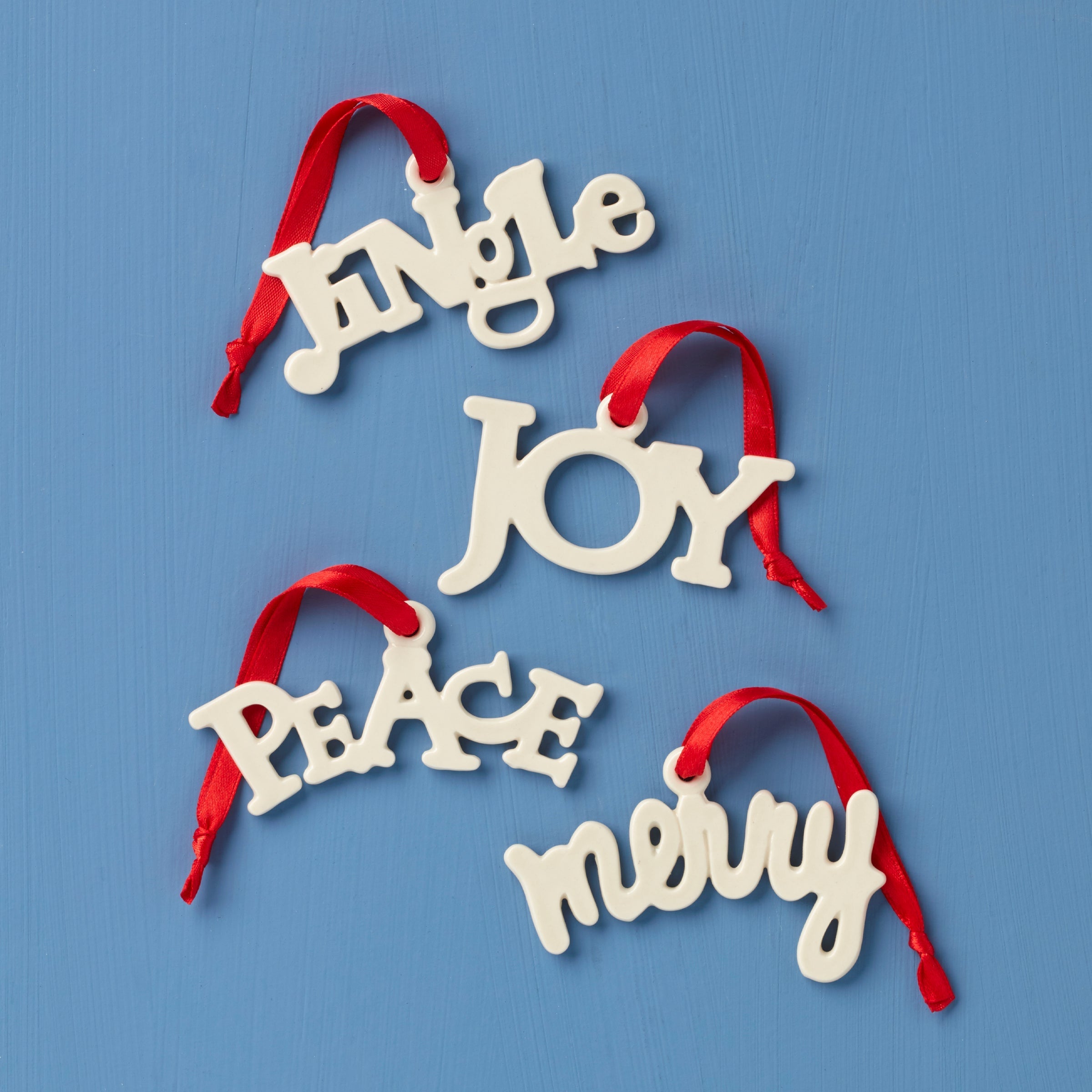 Lenox Westmore Sentiment Charm Ornaments, Set of 4