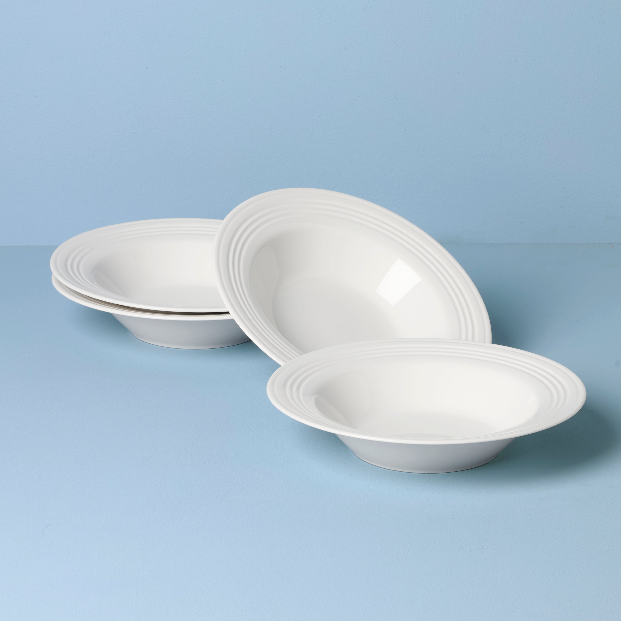 Lenox Westmore Tin Can Alley Rimmed Soup Bowls, Set of 4