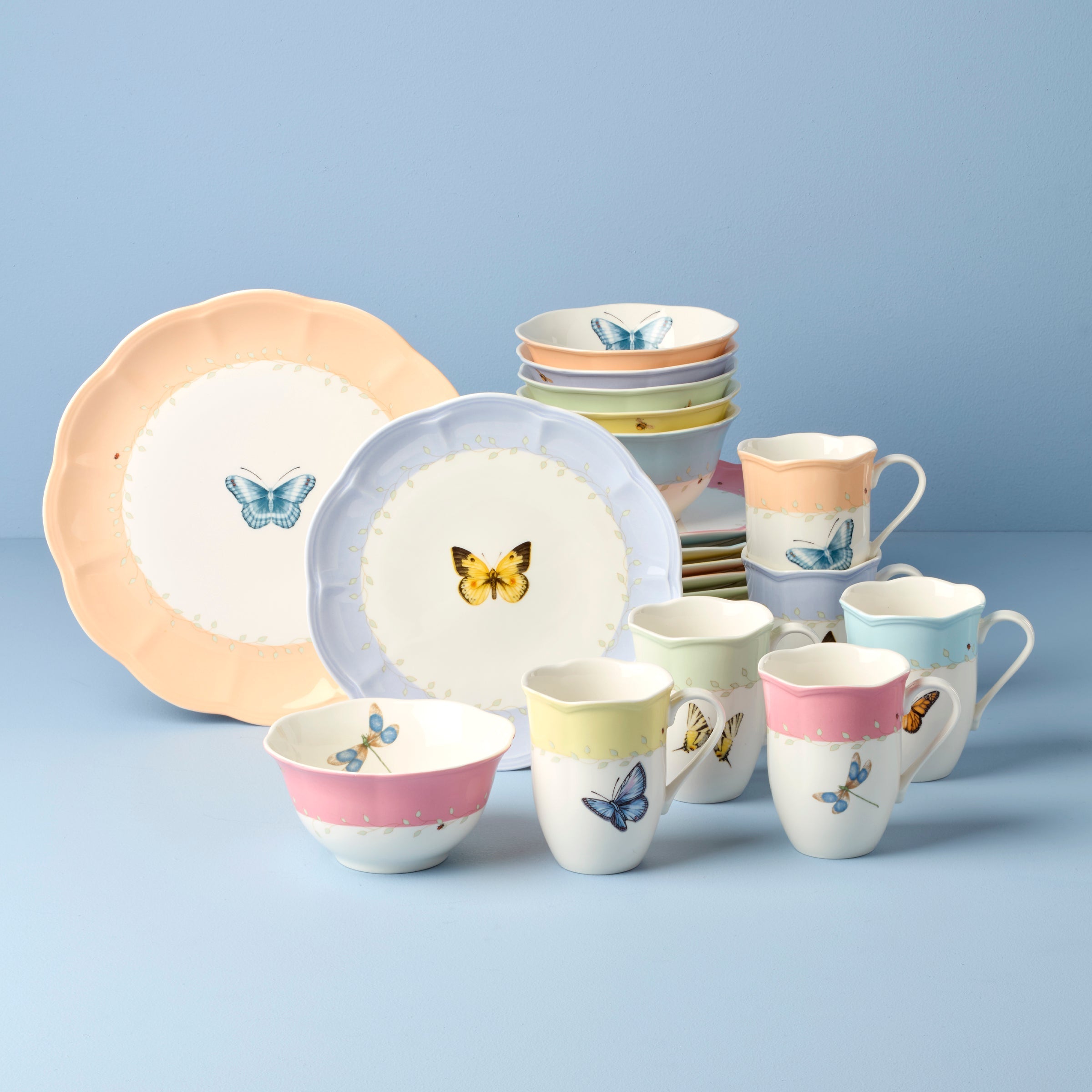 Lenox Westmore Butterfly Meadow Color 24-Piece Dinnerware Set