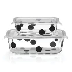 Lenox Westmore Deco Dot 2-Piece  Rectagular Storage Set