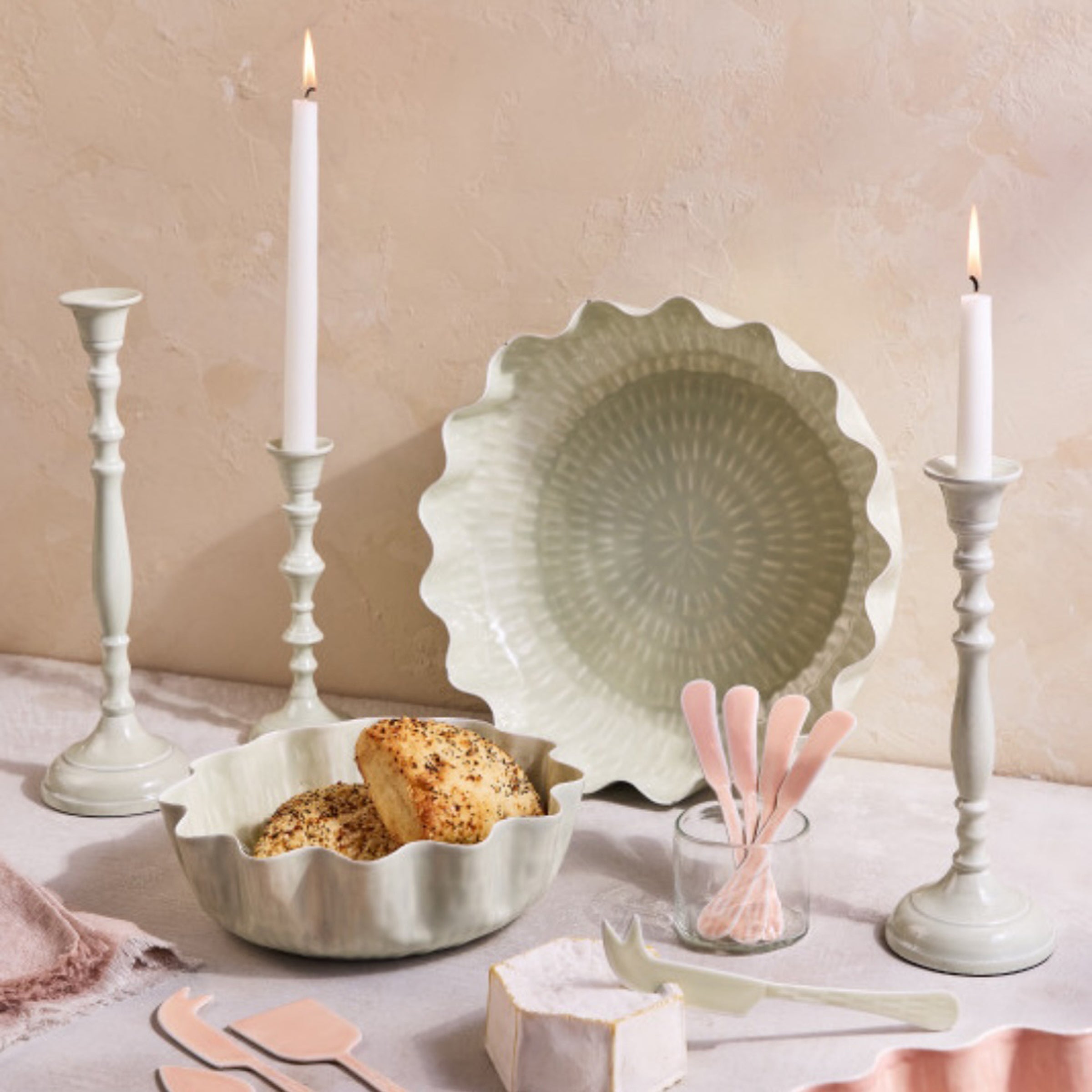 Lenox Westmore Nera Light Green Medium Candle Holder - Image 2