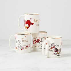 Alternative view of Lenox Westmore Snoopy Valentine's Day Mugs, Set of 4