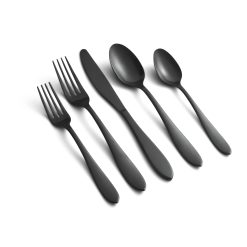 Lenox Westmore Delia Black Satin 20-Piece Flatware Set