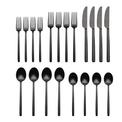 Alternative view of Lenox Westmore Dean Black Satin 20-Piece Flatware Set