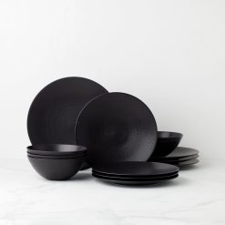 Lenox Westmore LX Collective Black 12-Piece Dinnerware Set