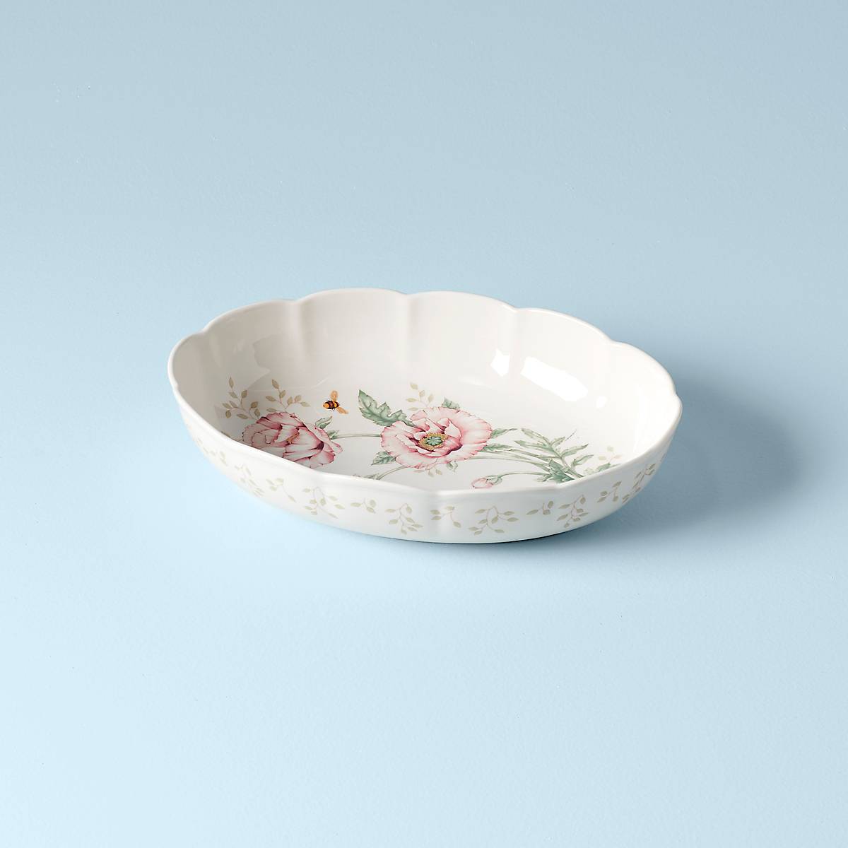 Lenox Westmore Butterfly Meadow Scalloped Oval Baker