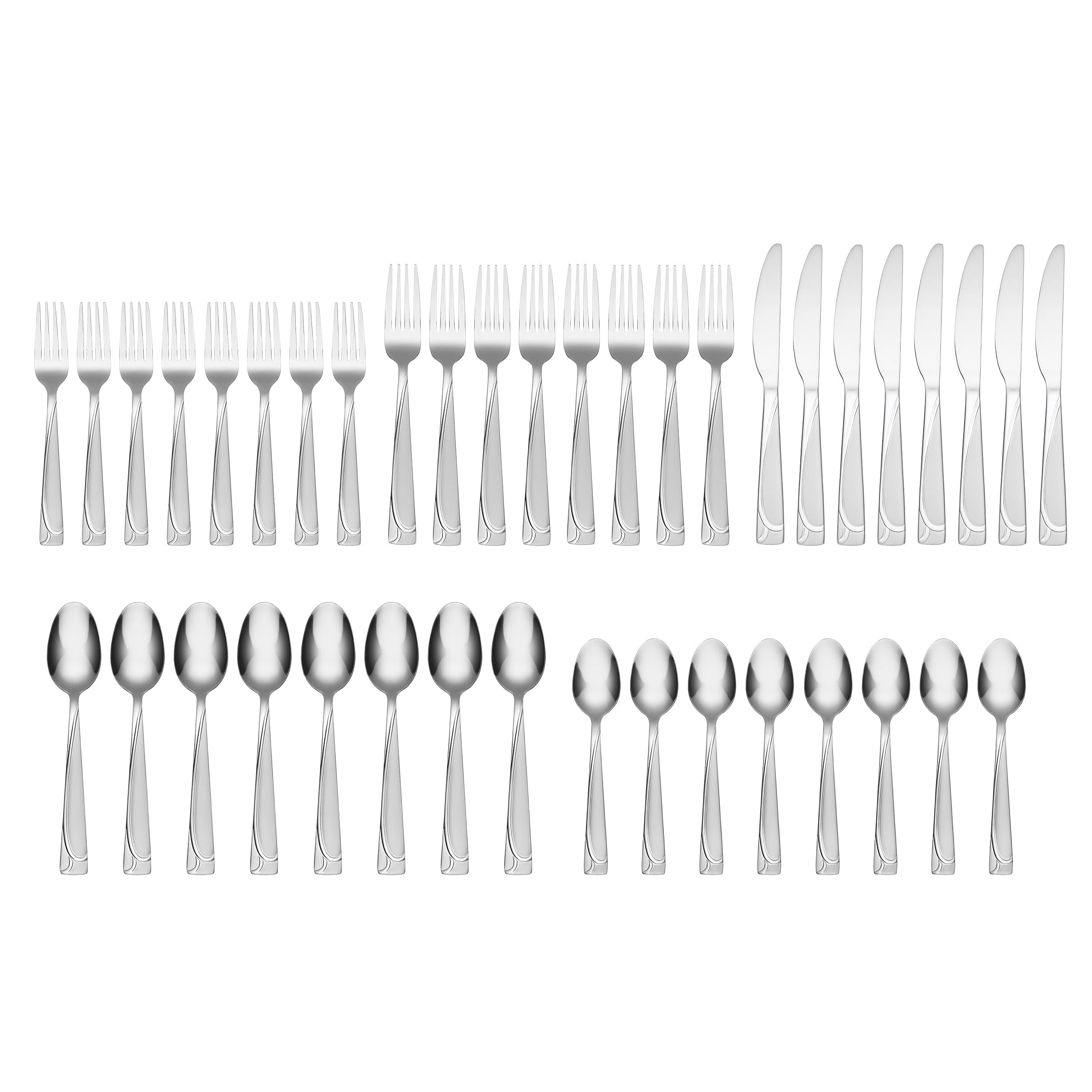 Lenox Westmore Mena Frost 40-Piece Flatware Set with Chrome Caddy - Image 2
