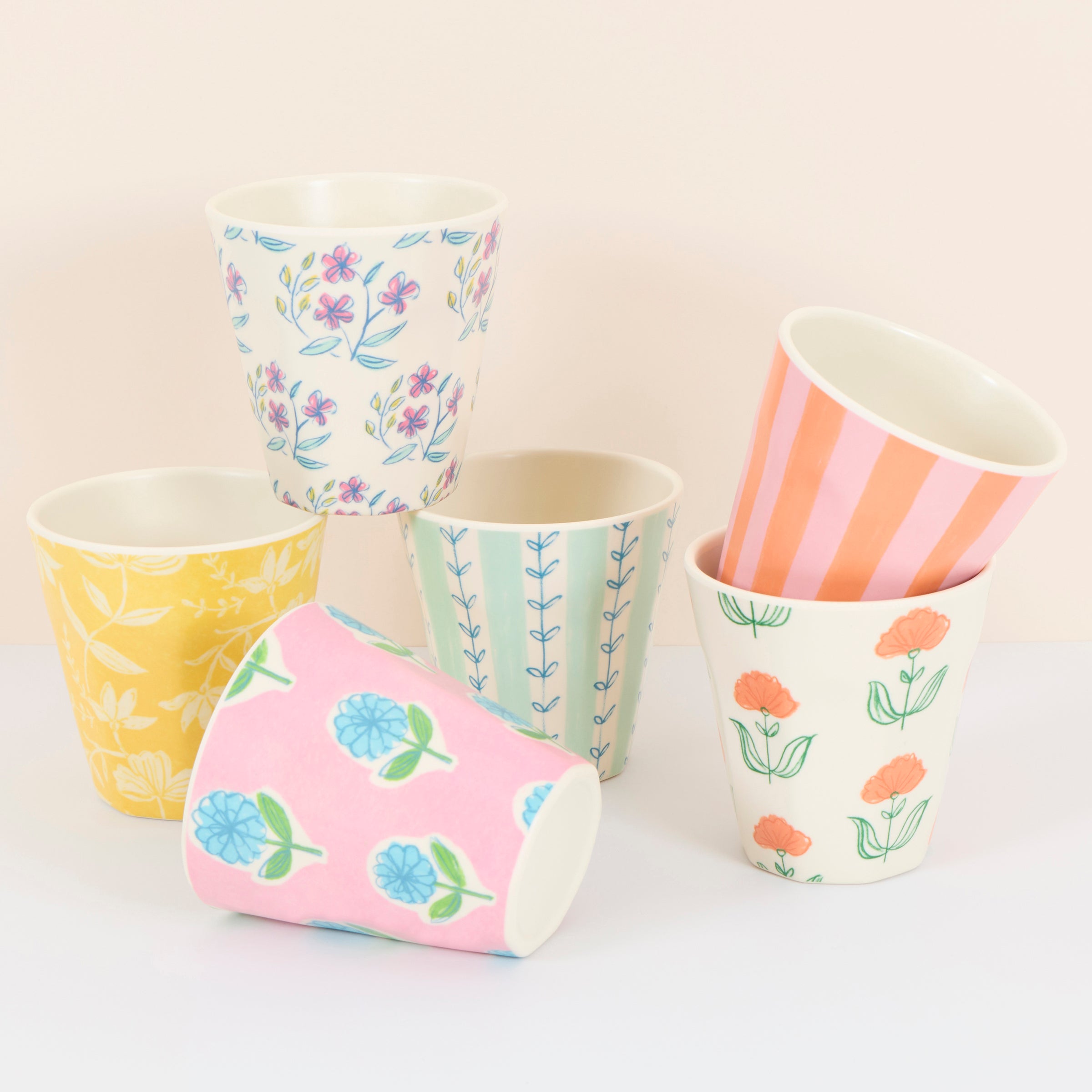 Lenox Westmore Flora Reusable Cups, Set of 6