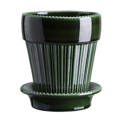 Lenox Westmore Simona Glazed Emerald Green 12cm Pot with Saucer