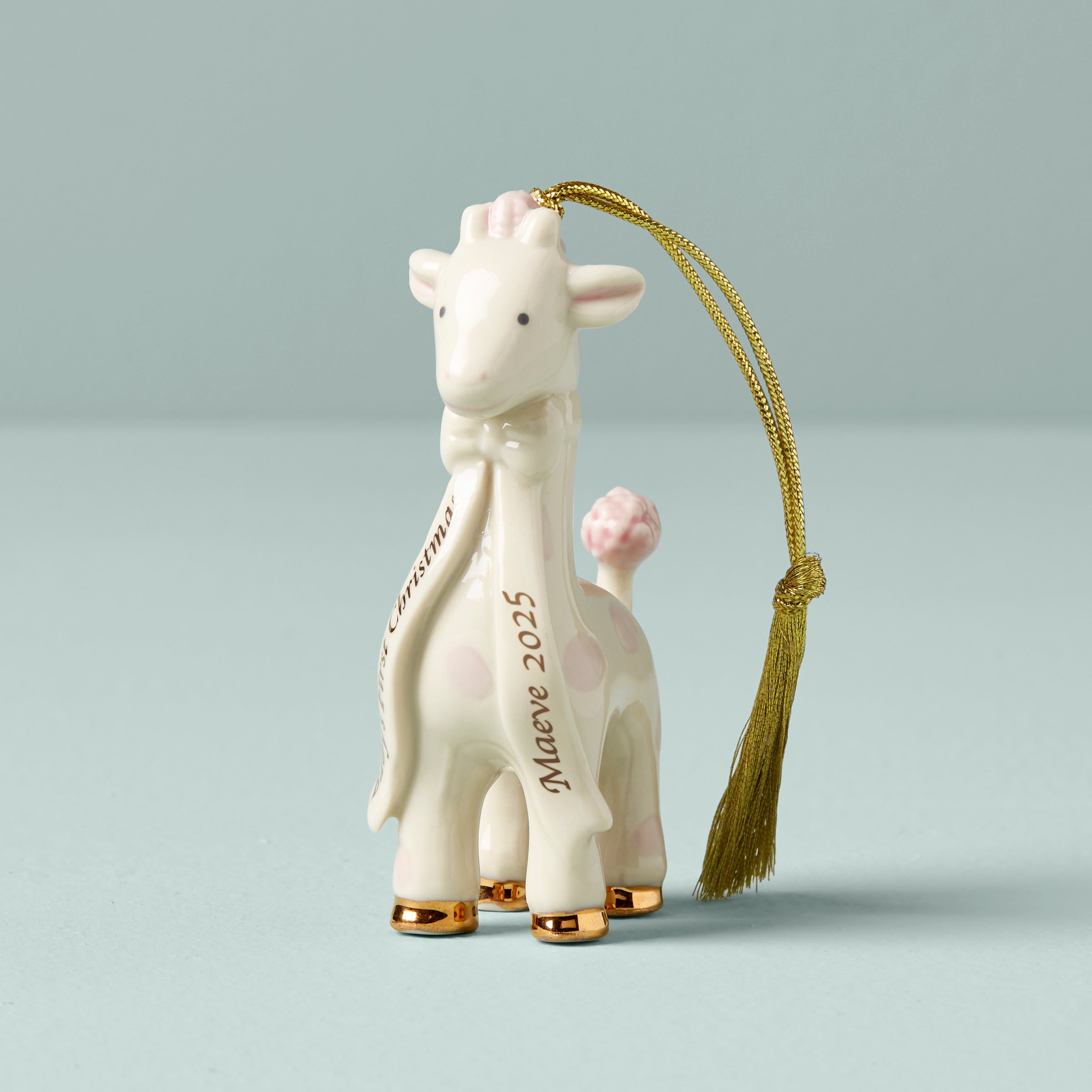 Lenox Westmore Personalized Baby's Pink Giraffe Ornament