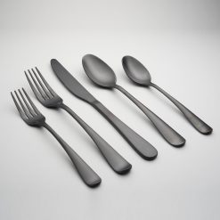 Lenox Westmore Rhiannon Black Satin 20-Piece Flatware Set