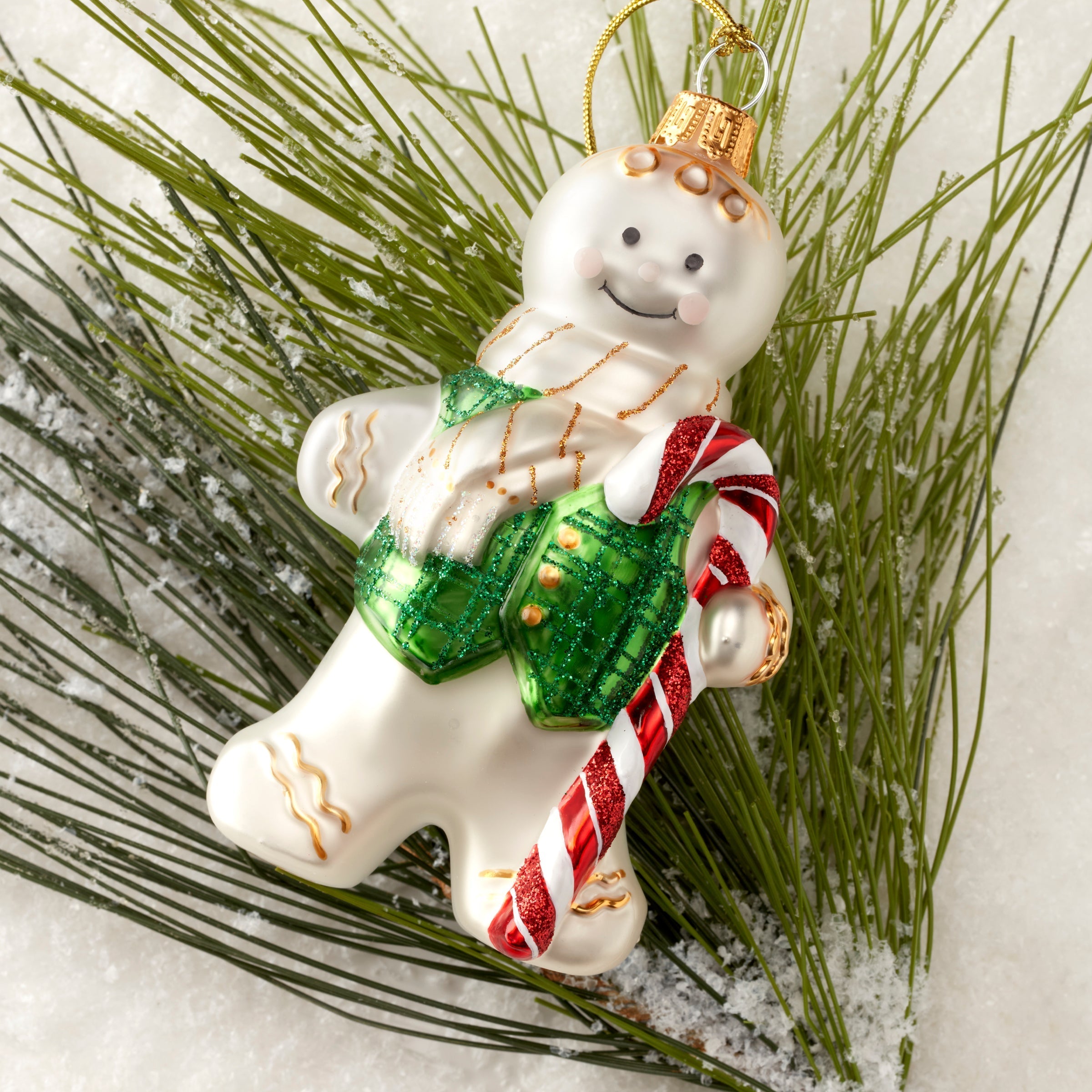 Lenox Westmore Blown Glass Gingerbread Ornament - Image 3