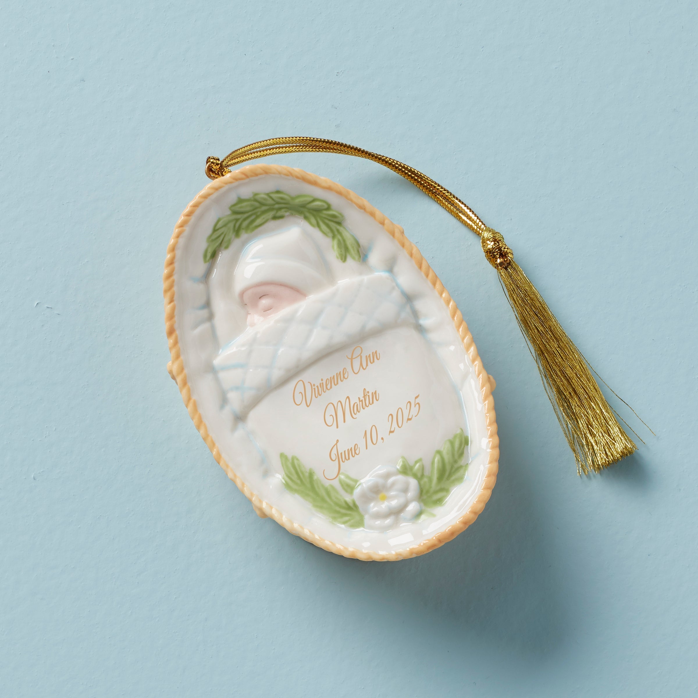 Lenox Westmore Personalized New Bundle Of Joy Ornament