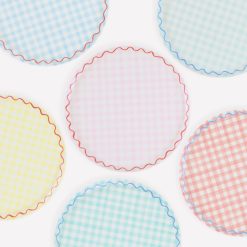 Lenox Westmore Gingham Reusable Large Plates, Set of 6