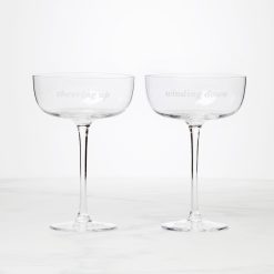 Lenox Westmore Winding Down & Cheering Up Coupe Glasses, Set of 2