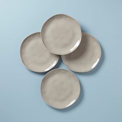 Lenox Westmore Bay Colors Grey Dinner Plates, Set of 4