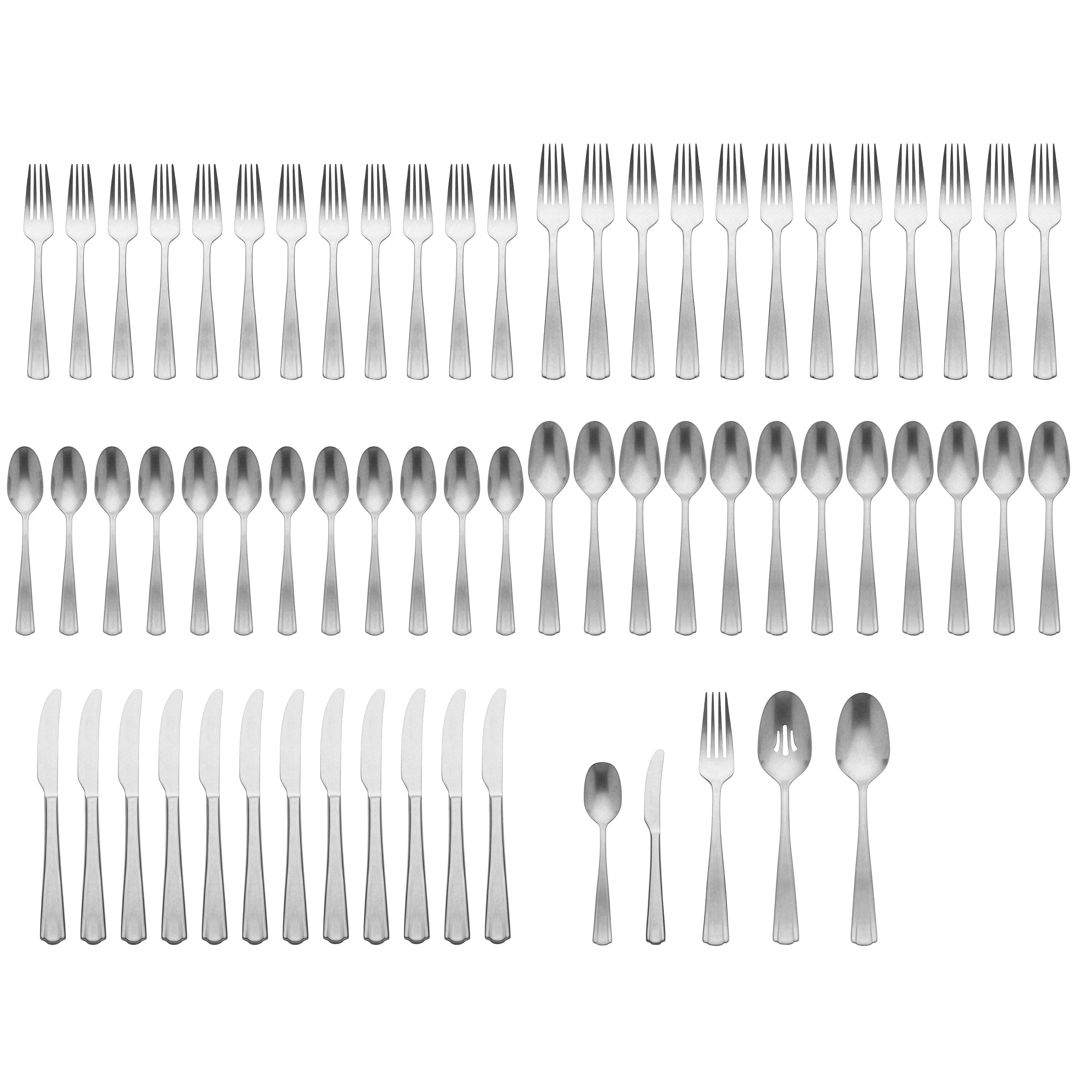 Lenox Westmore French Perle Scallop Vintage 65-Piece Flatware Set - Image 2