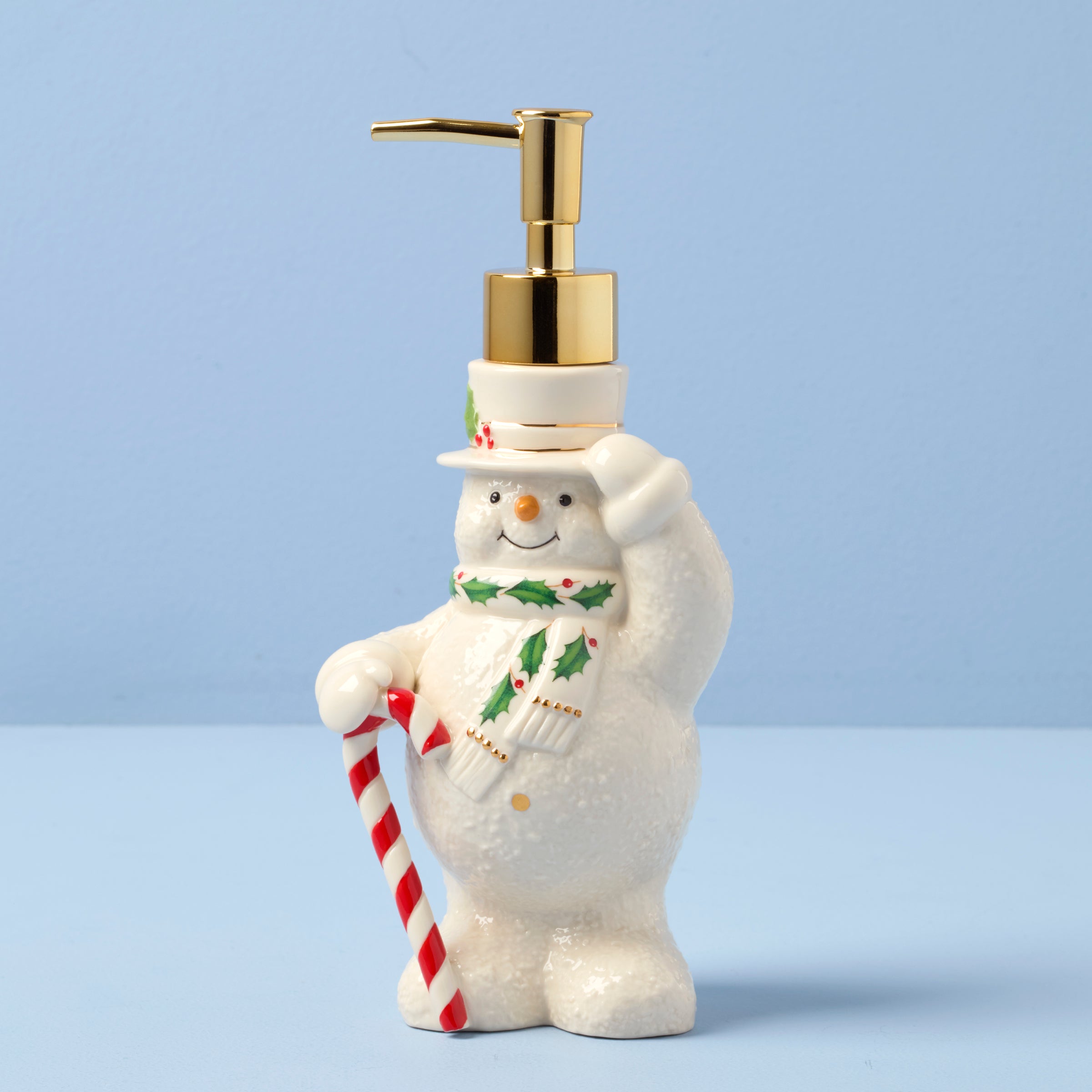 Lenox Westmore Happy Holly Days Snowman Soap Dispenser