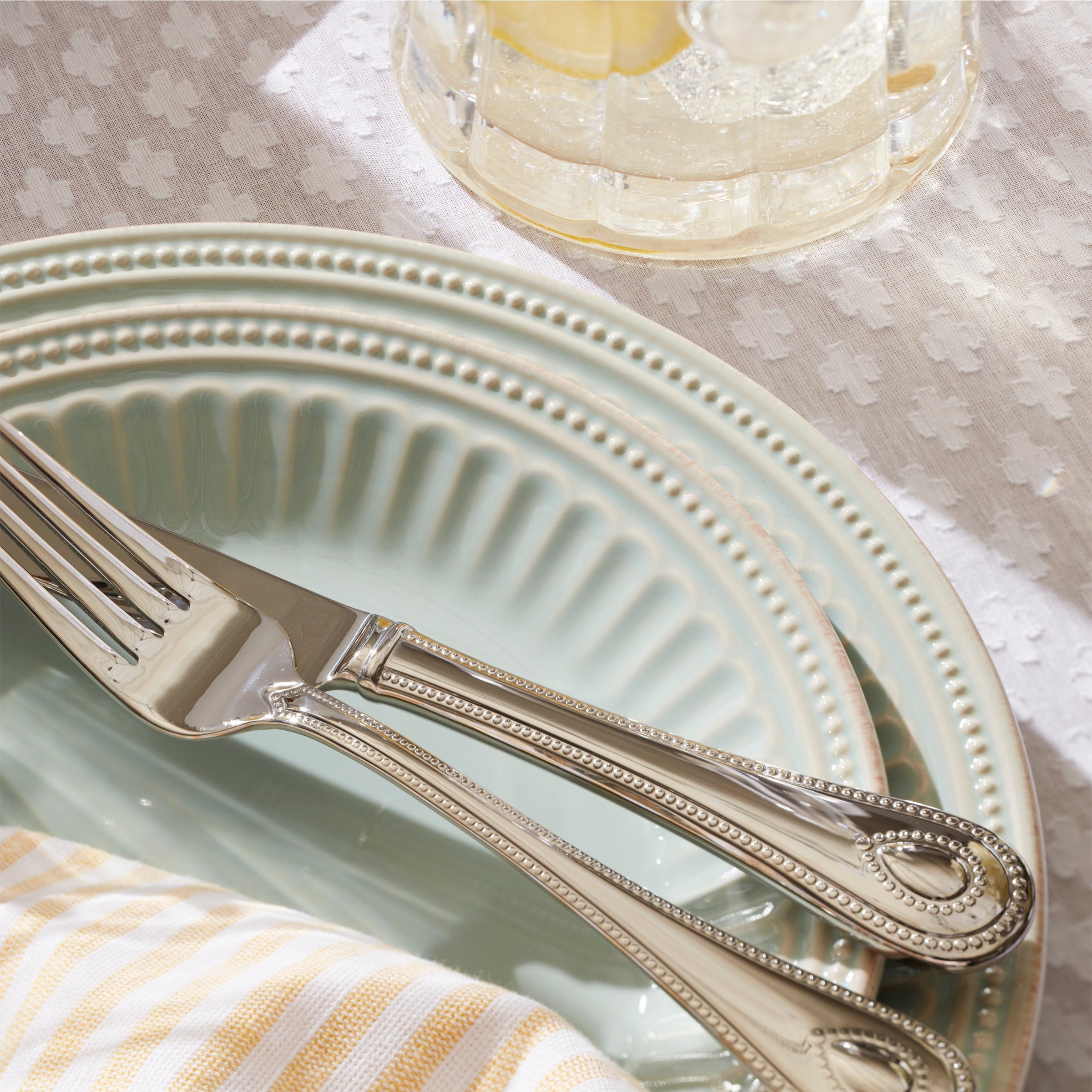 Lenox Westmore French Perle Groove Ice Blue 4-Piece Place Setting - Image 6