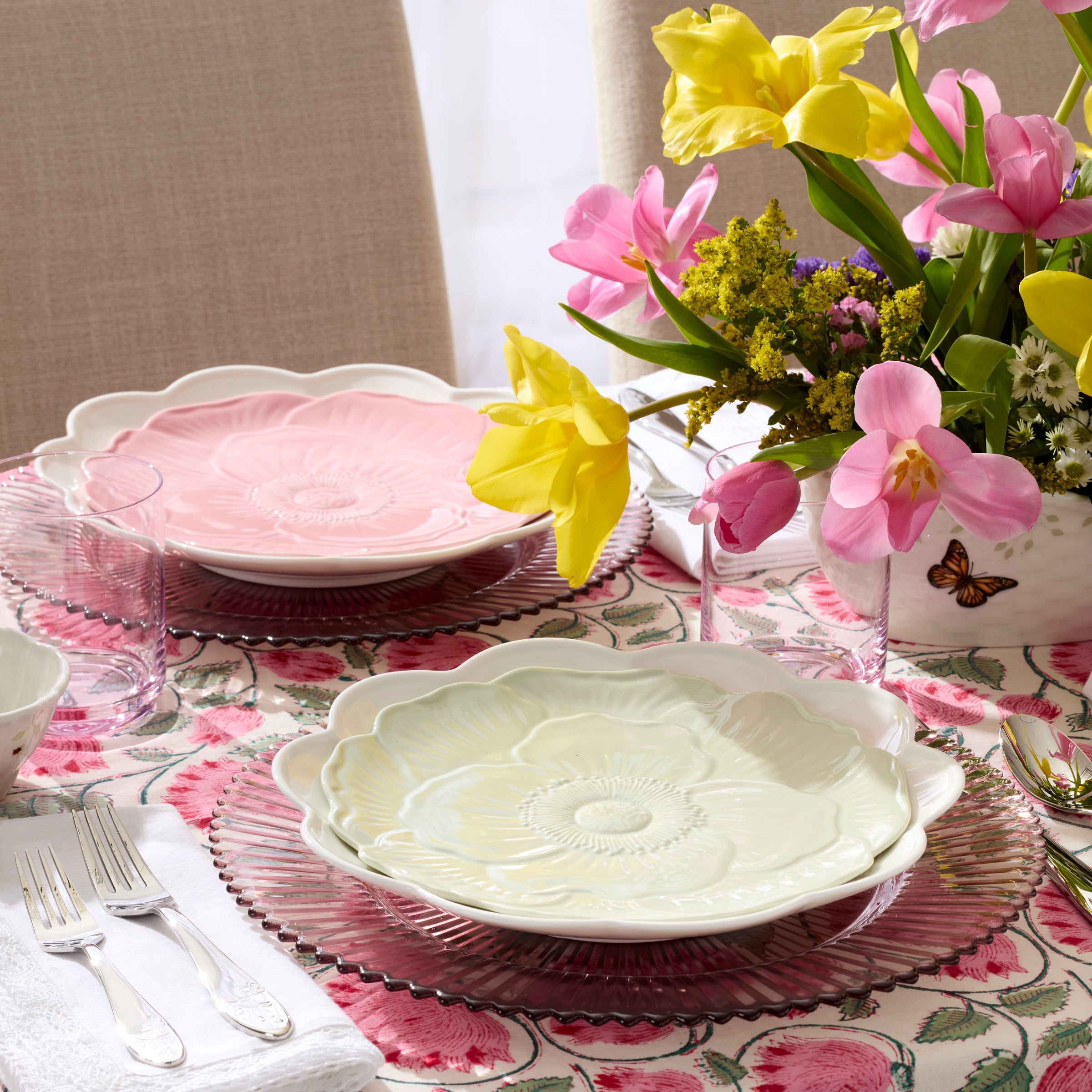 Lenox Westmore Butterfly Meadow Floral Pink Accent Plates, Set of 4 - Image 3