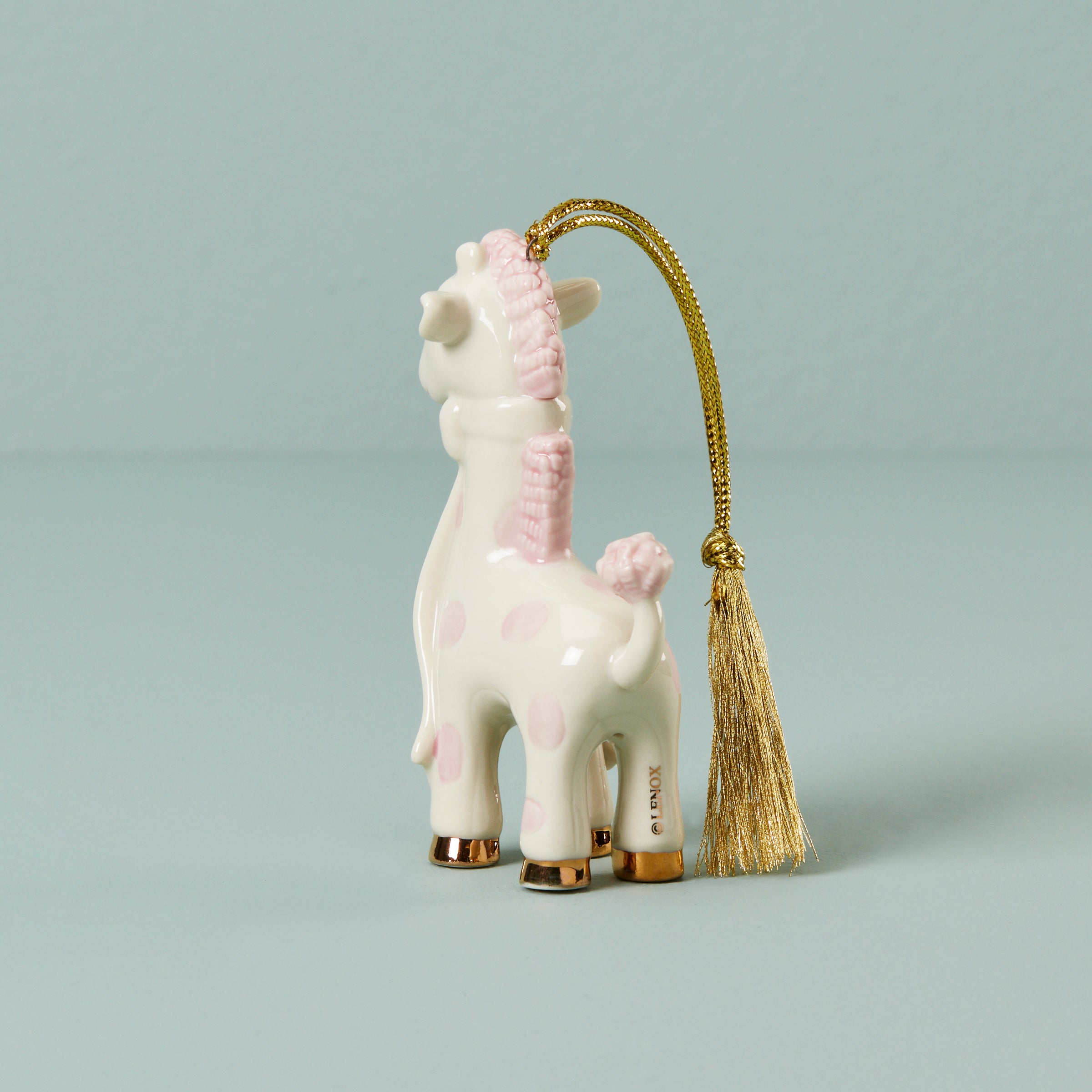 Lenox Westmore Personalized Baby's Pink Giraffe Ornament - Image 2
