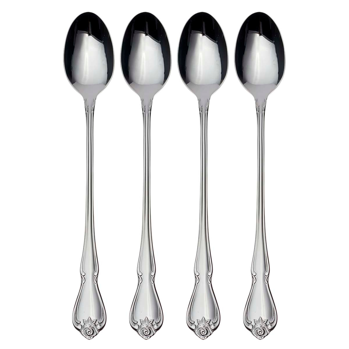 Lenox Westmore True Rose Everyday Flatware Tall Drink Spoons, Set Of 4