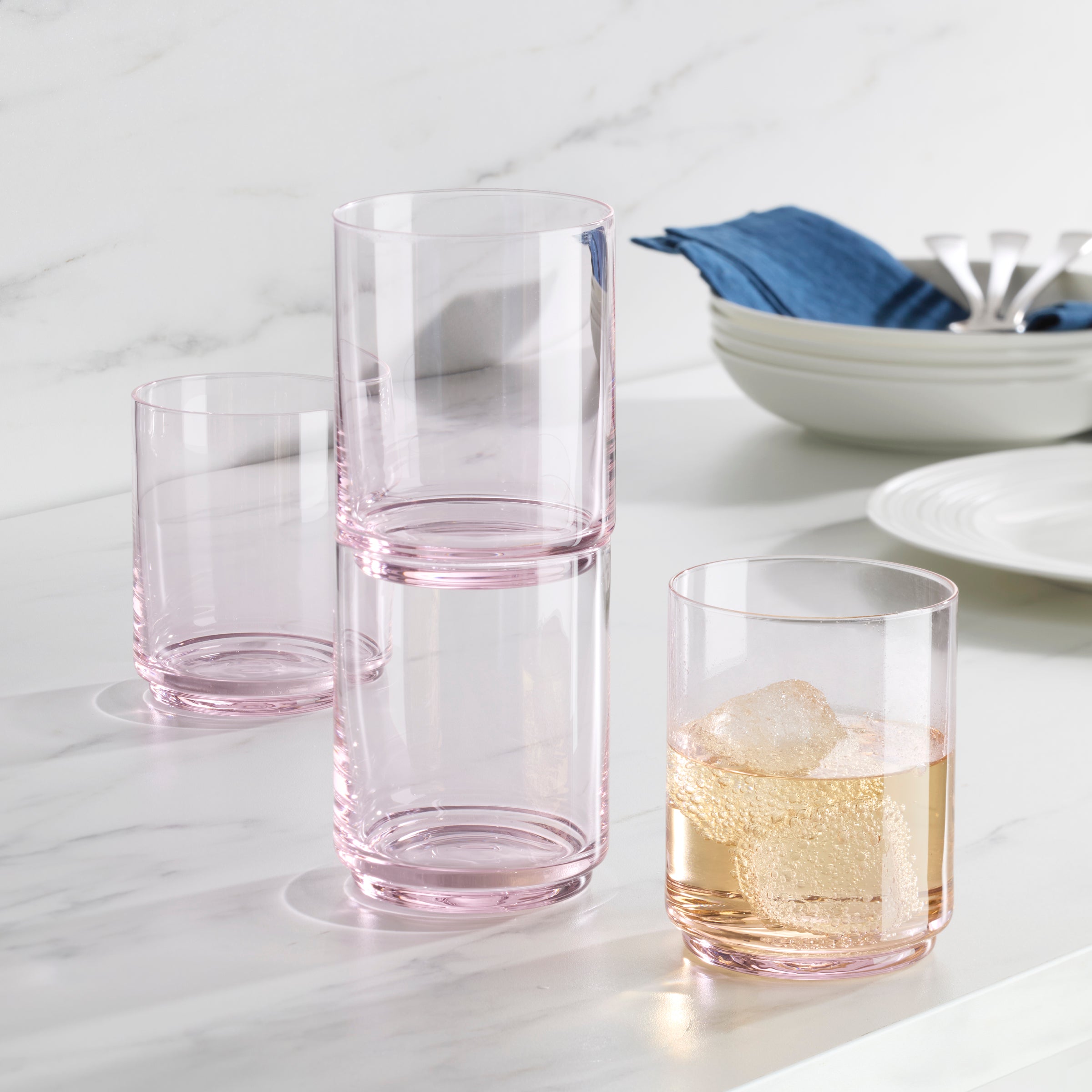 Lenox Westmore Tuscany Stackable Blush Tall Glasses, Set of 4 - Image 6
