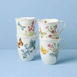 Lenox Westmore Butterfly Meadow Herbs Mugs, Set of 4