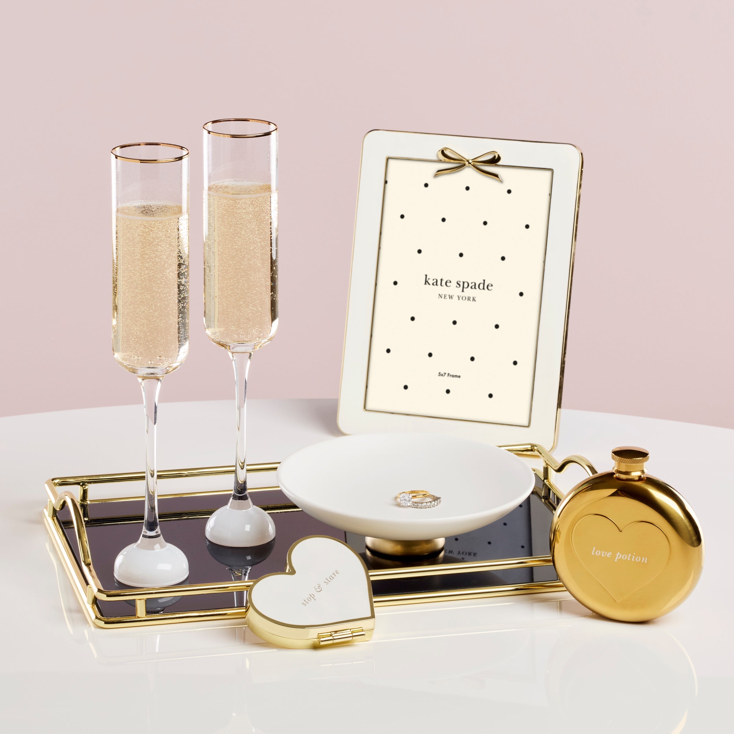 Lenox Westmore Make It Pop Navy Glass Vanity Tray - Image 3