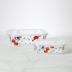 Alternative view of Lenox Westmore Vintage Cherry Dot 2-Piece Rectangular Storage Set