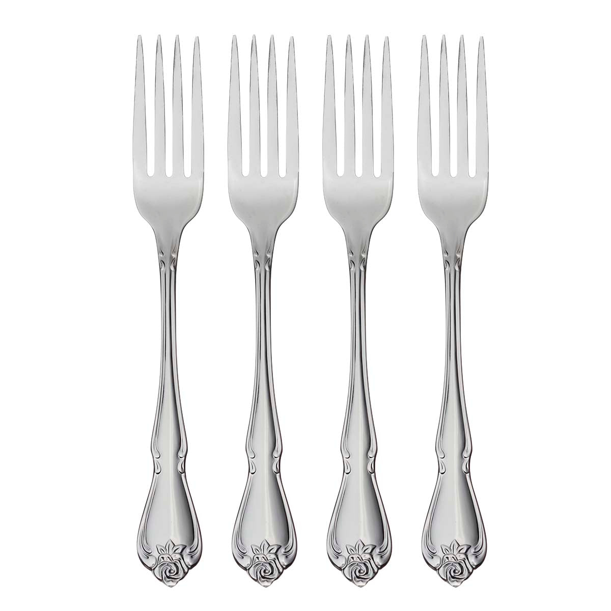 Lenox Westmore True Rose Everyday Flatware Dinner Forks, Set Of 4