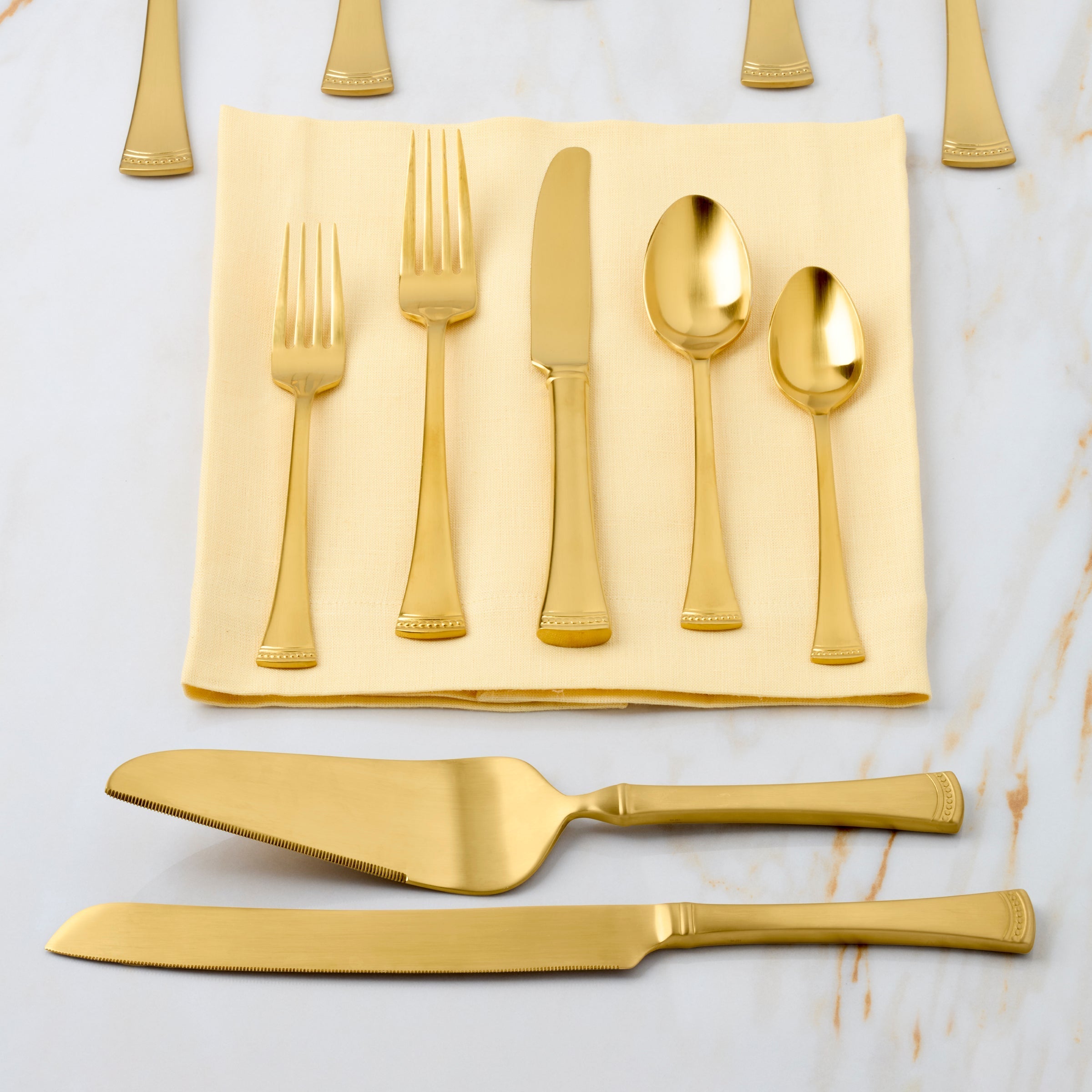 Lenox Westmore Portola Gold Satin 2-Piece Dessert Set - Image 3
