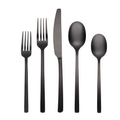 Lenox Westmore Beacon Black Satin 45-Piece Flatware Set