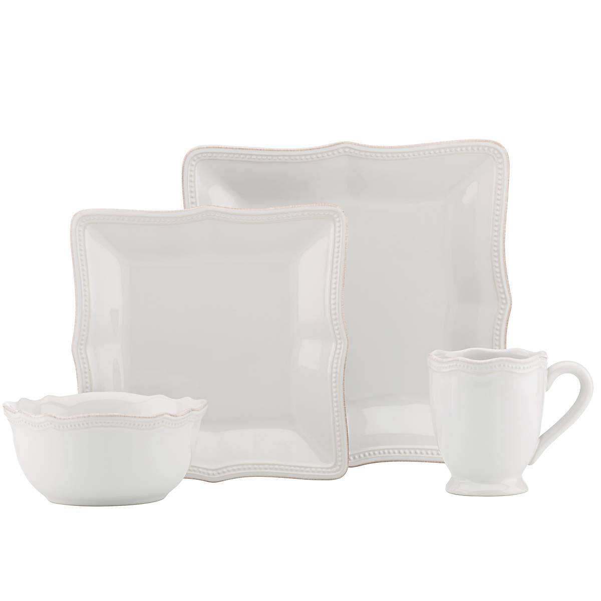Lenox Westmore French Perle Bead White 4-Piece Place Setting - Image 3