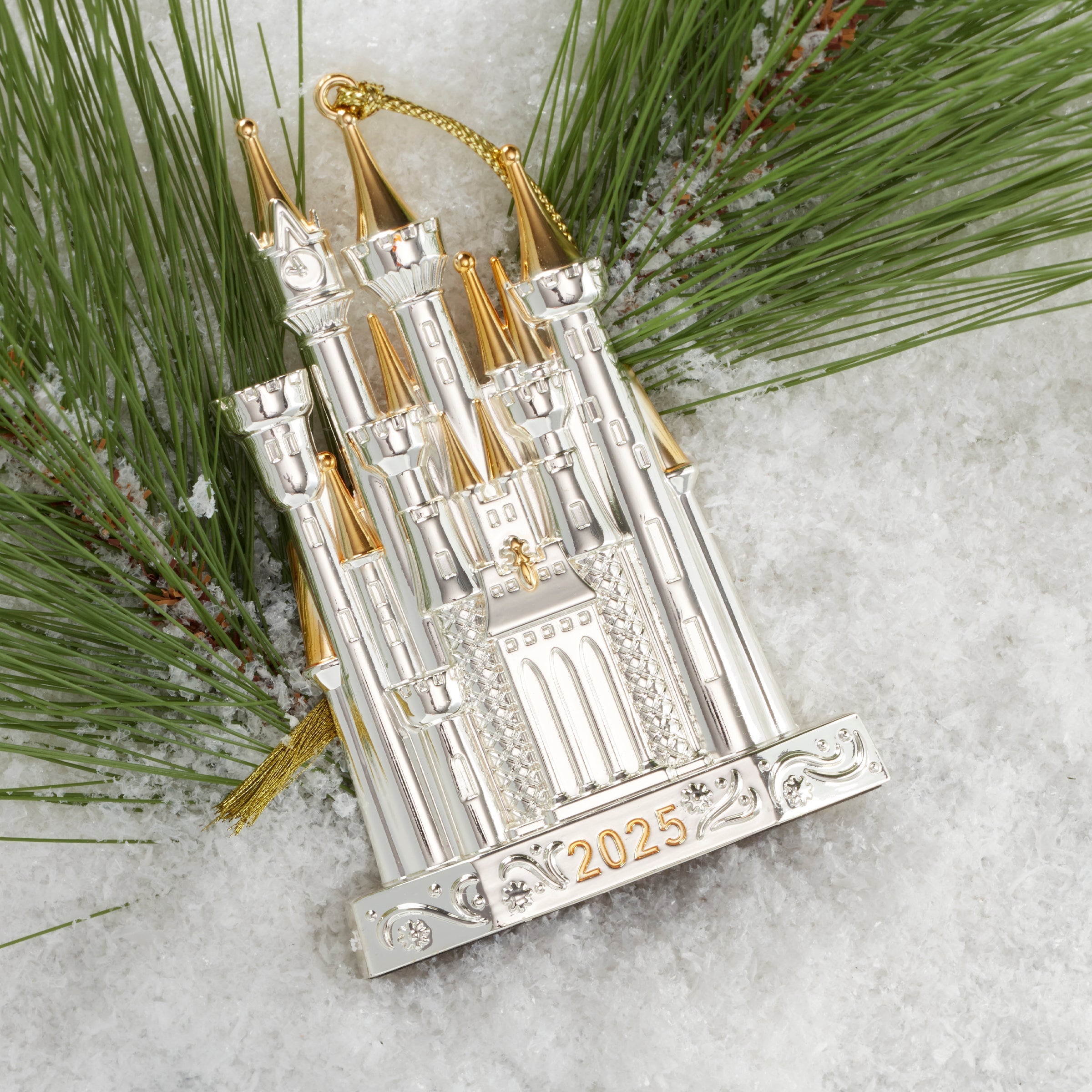 Lenox Westmore 2025 Cinderella Castle Silverplate Ornament - Image 3