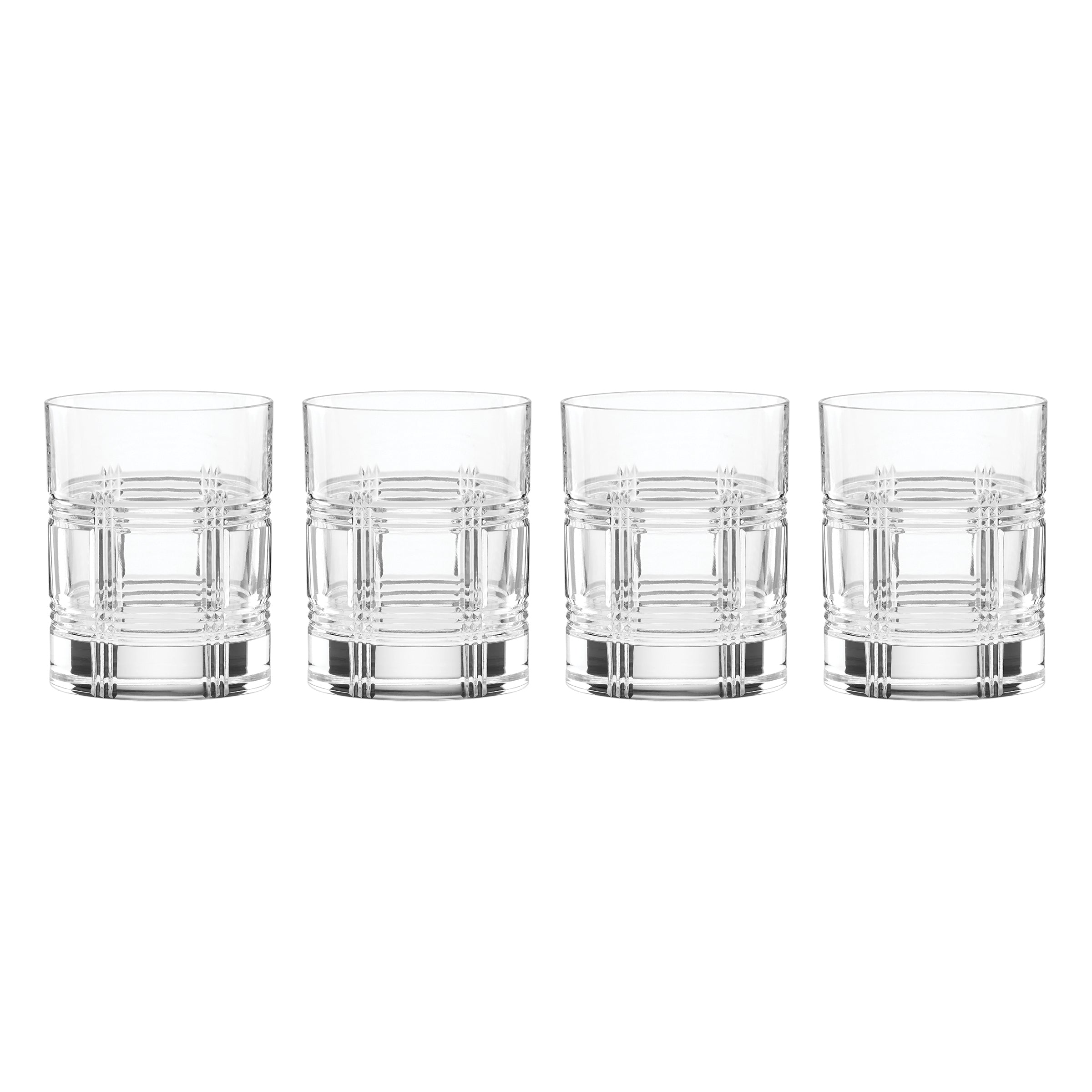 Lenox Westmore Hudson Crystal Double Old Fashion Glasses, Set of 4